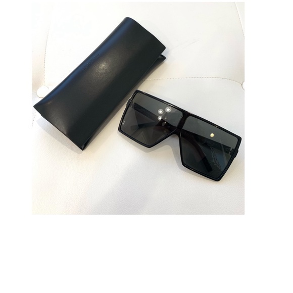 Saint Laurent Black Sunglasses with Case - Picture 1 of 15